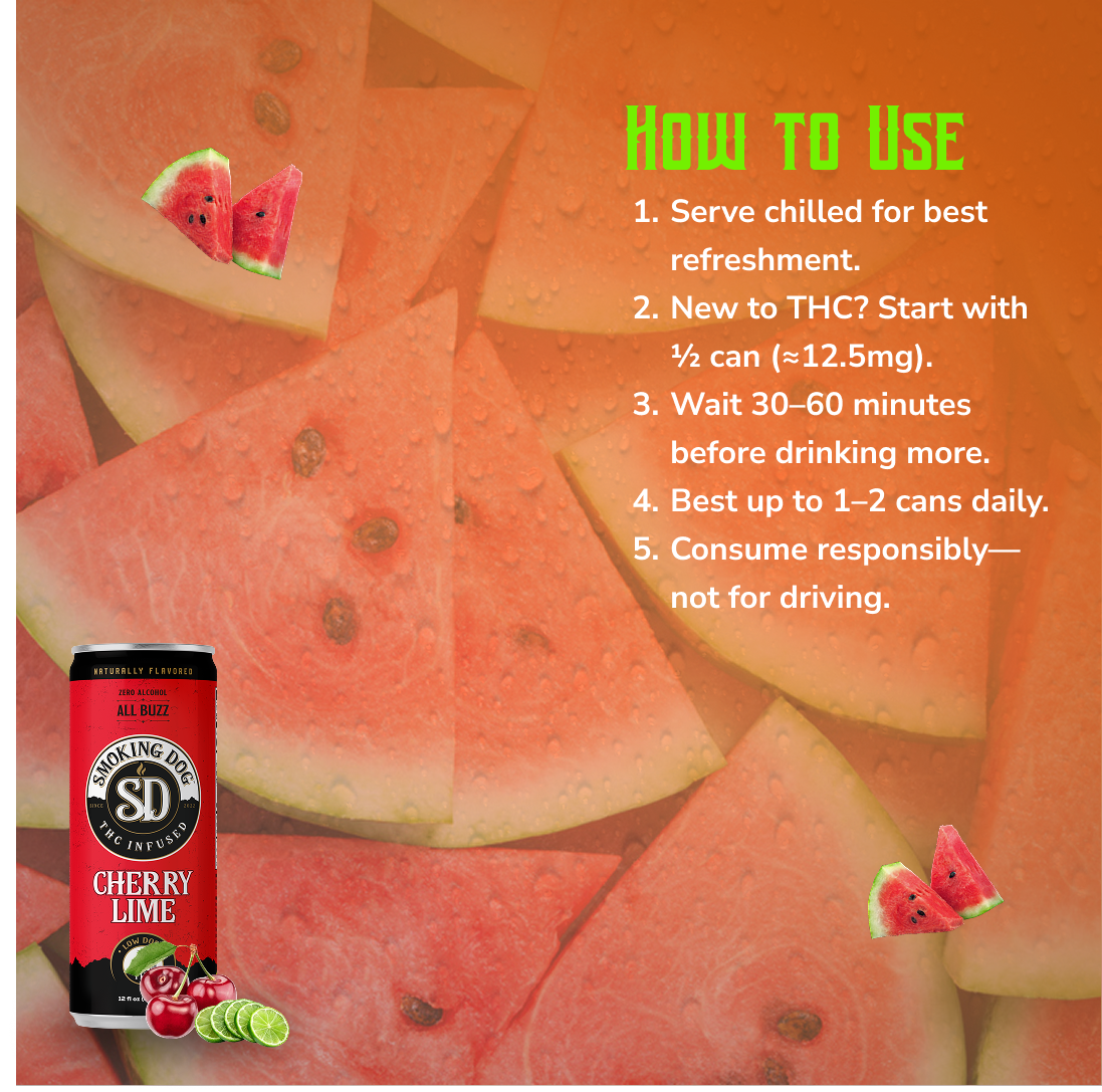 THC Seltzer Watermelon 25mg - 12 pack