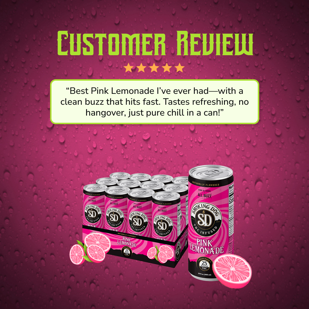 THC Seltzer Pink Lemonade 25mg - 12 Pack