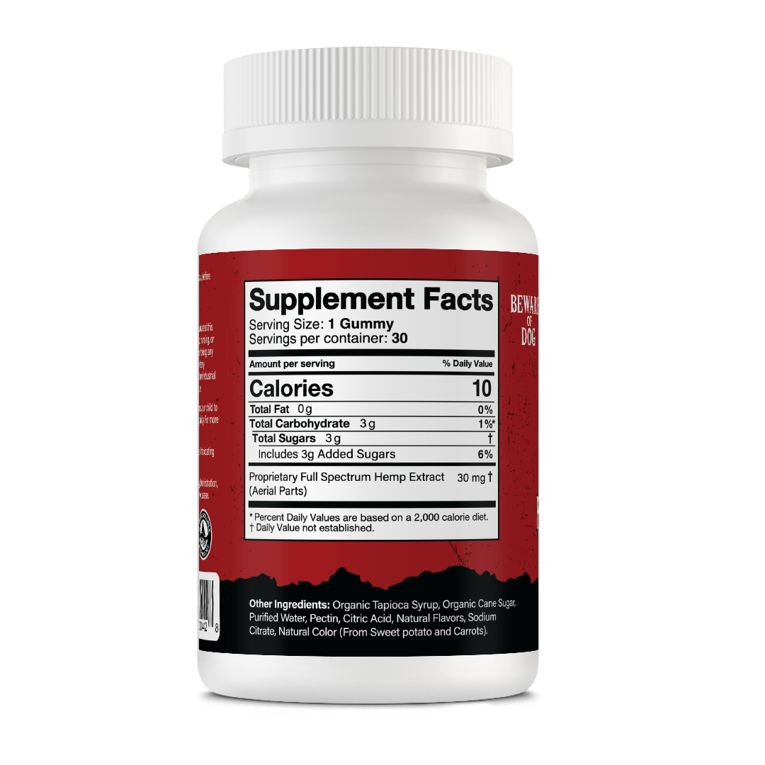 THC Gummies Pomegranate 5mg THC : 25mg CBD