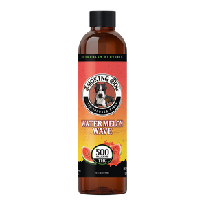 Smoking Dog Watermelon Wave THC infused syrup bottle, 500mg THC