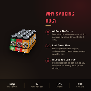 Why choose Smoking Dog Mixed Pack THC seltzer