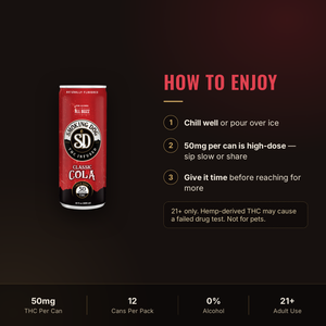 How to enjoy Smoking Dog Classic Cola THC soda: serving guidance