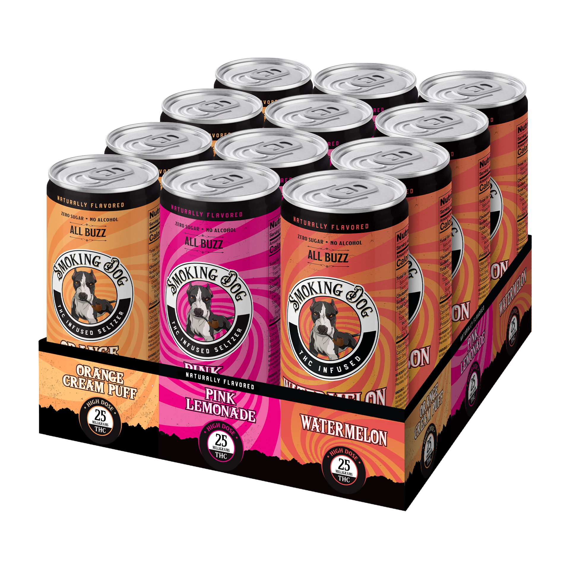 THC Seltzer Mixed 25mg - 12 pack