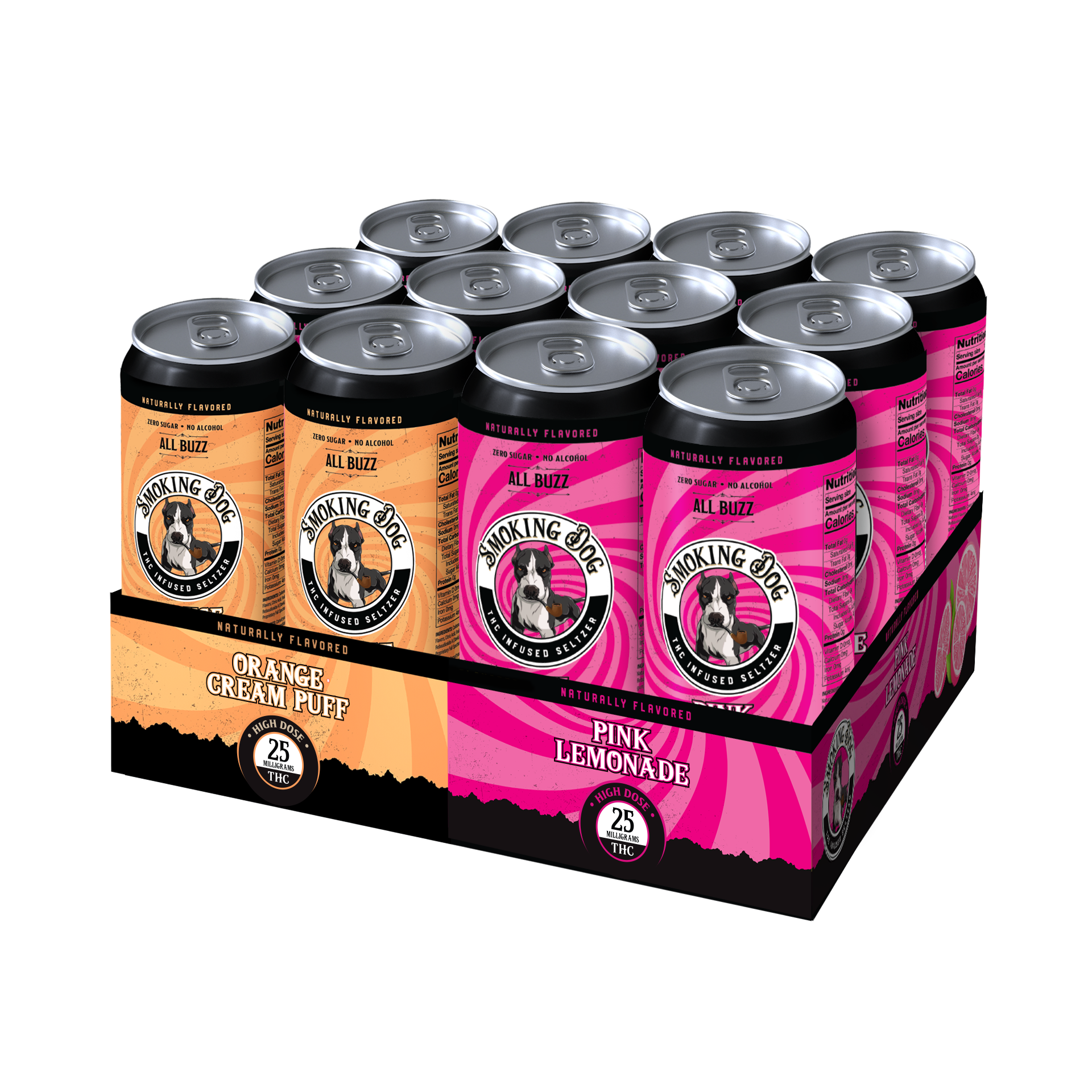 THC Seltzer Mixed 25mg - 12 pack