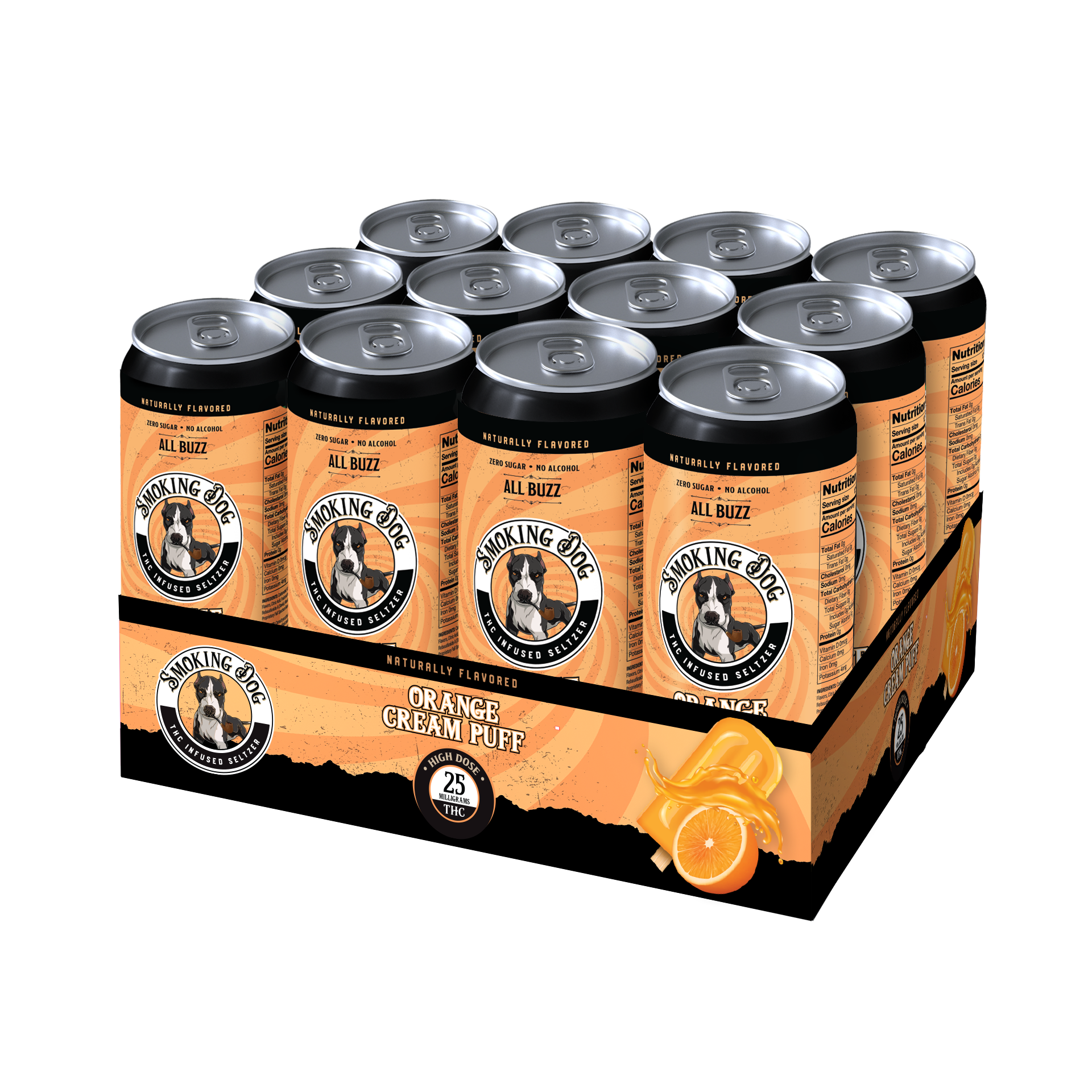 12Pack Smoking Dog Orange Cream Puff