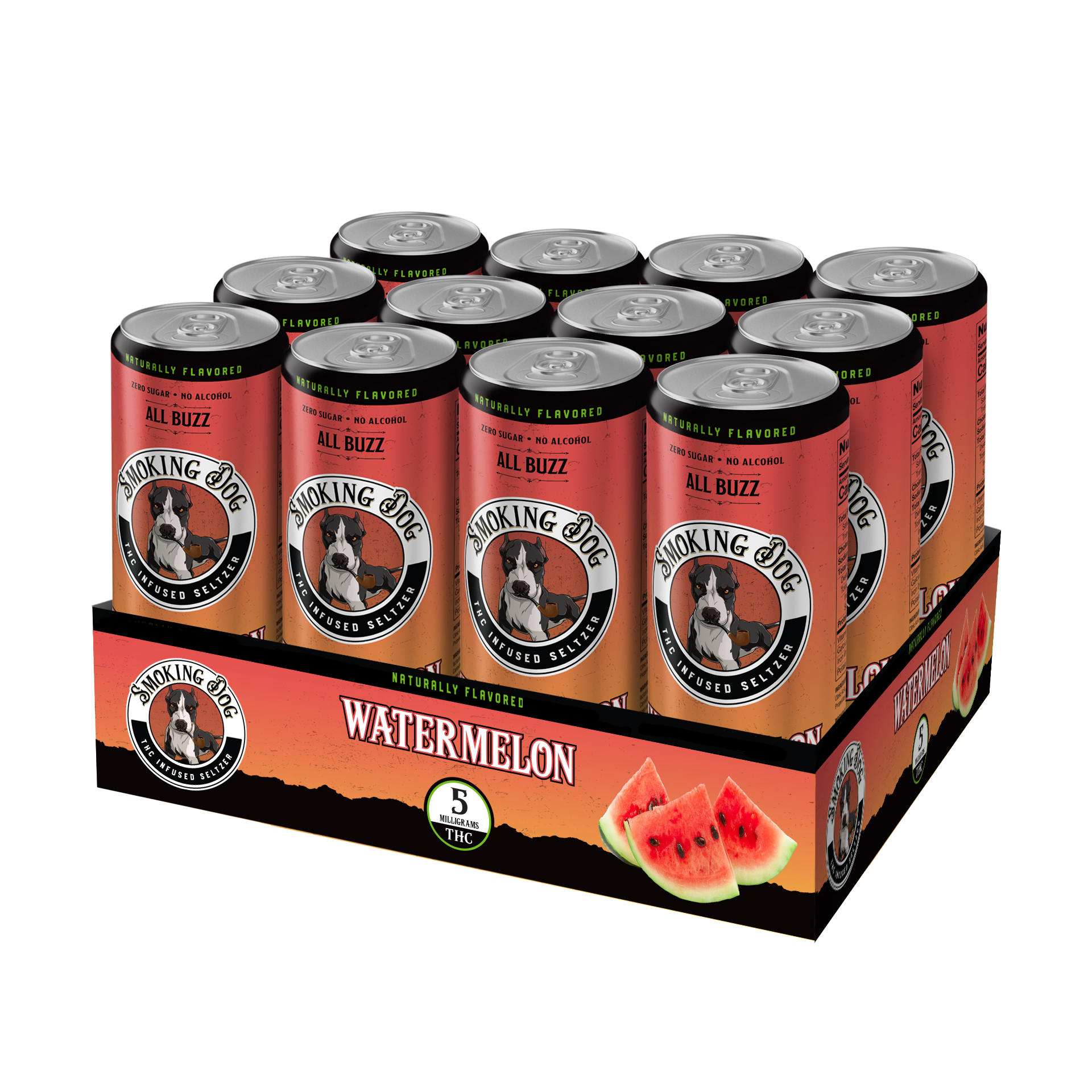 12 Pack Smoking Dog Watermelon Tray