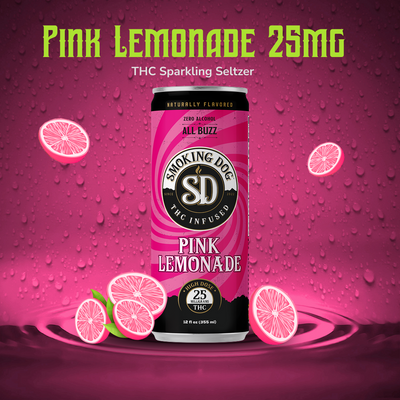 THC Seltzer Pink Lemonade 25mg - 12 Pack