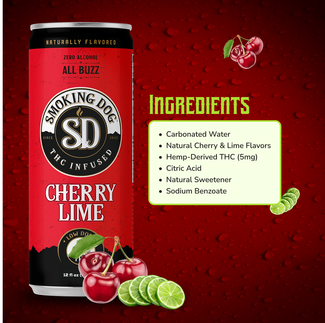 THC Seltzer Cherry Lime 5mg - 12 pack