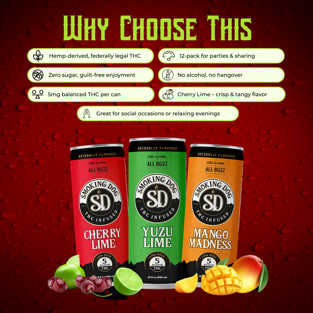 THC Seltzer Cherry Lime 5mg - 12 pack