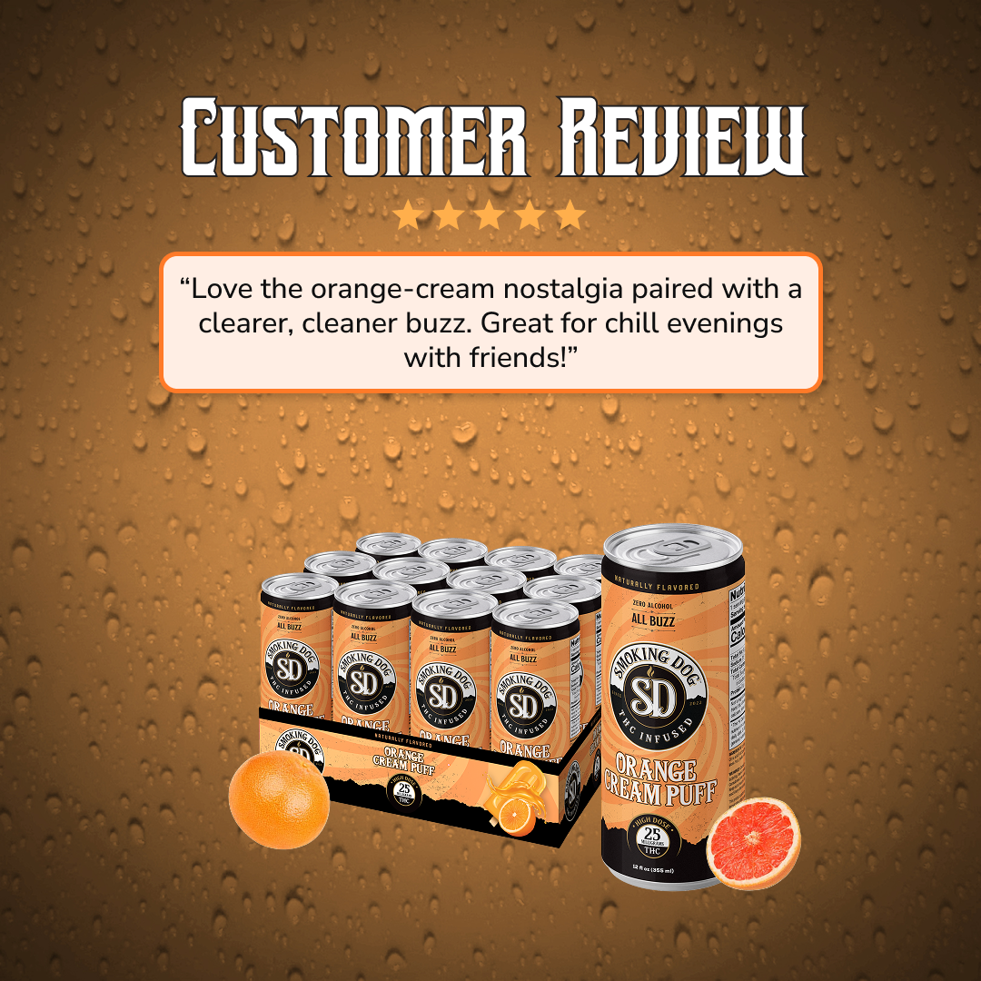 THC Seltzer Orange Cream 25mg - 12 Pack
