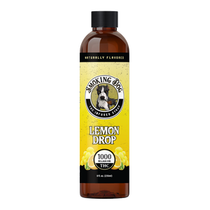 Smoking Dog Lemon Drop THC infused syrup bottle, 1000mg THC