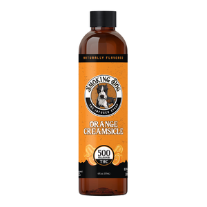 Smoking Dog Orange Creamsicle THC infused syrup bottle, 500mg THC