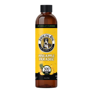 Smoking Dog Pineapple Paradise THC infused syrup bottle, 500mg THC