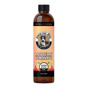 Smoking Dog Raspberry Lemonade THC infused syrup bottle, 1000mg THC