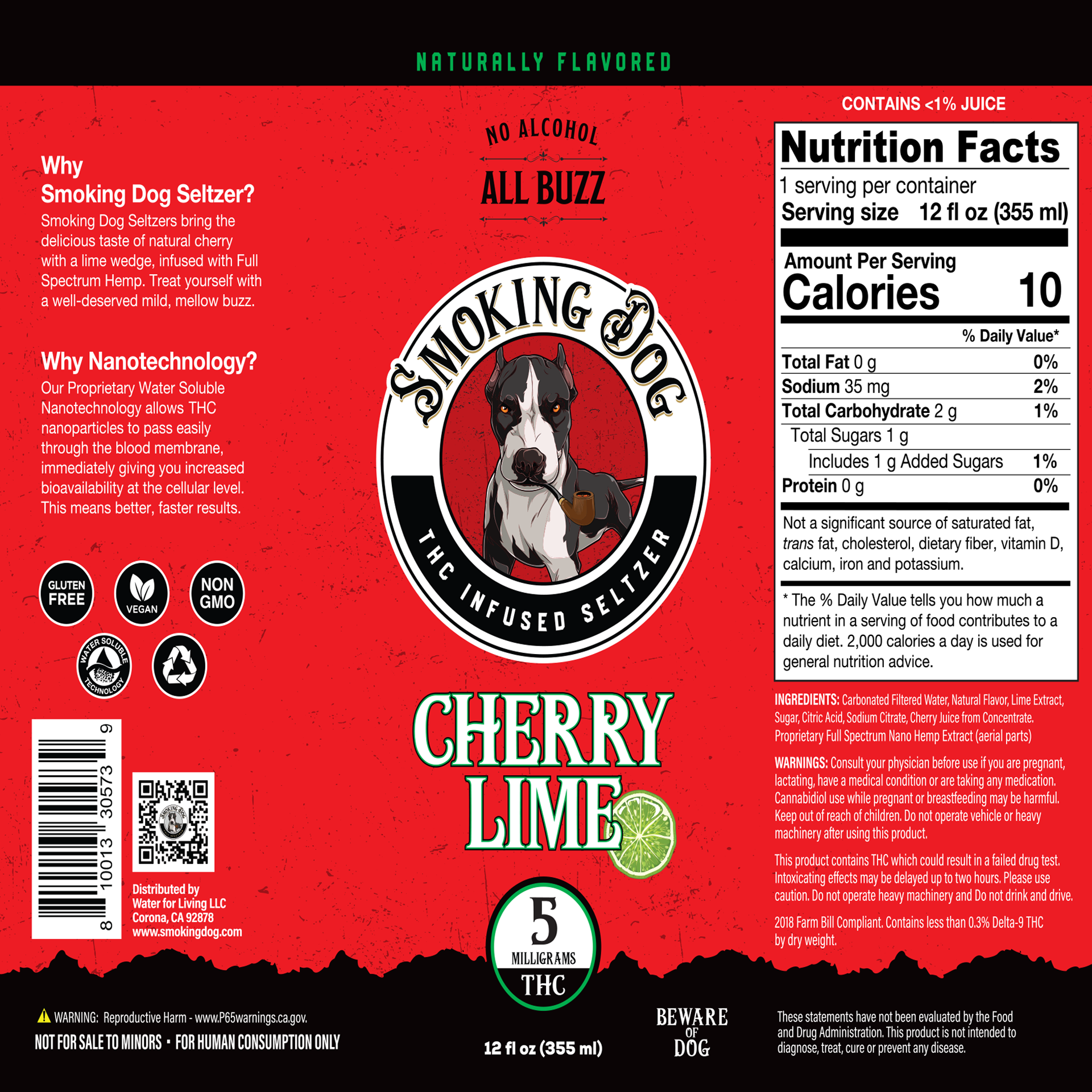 Smoking Dog Cherry Lime Nutrition Facts