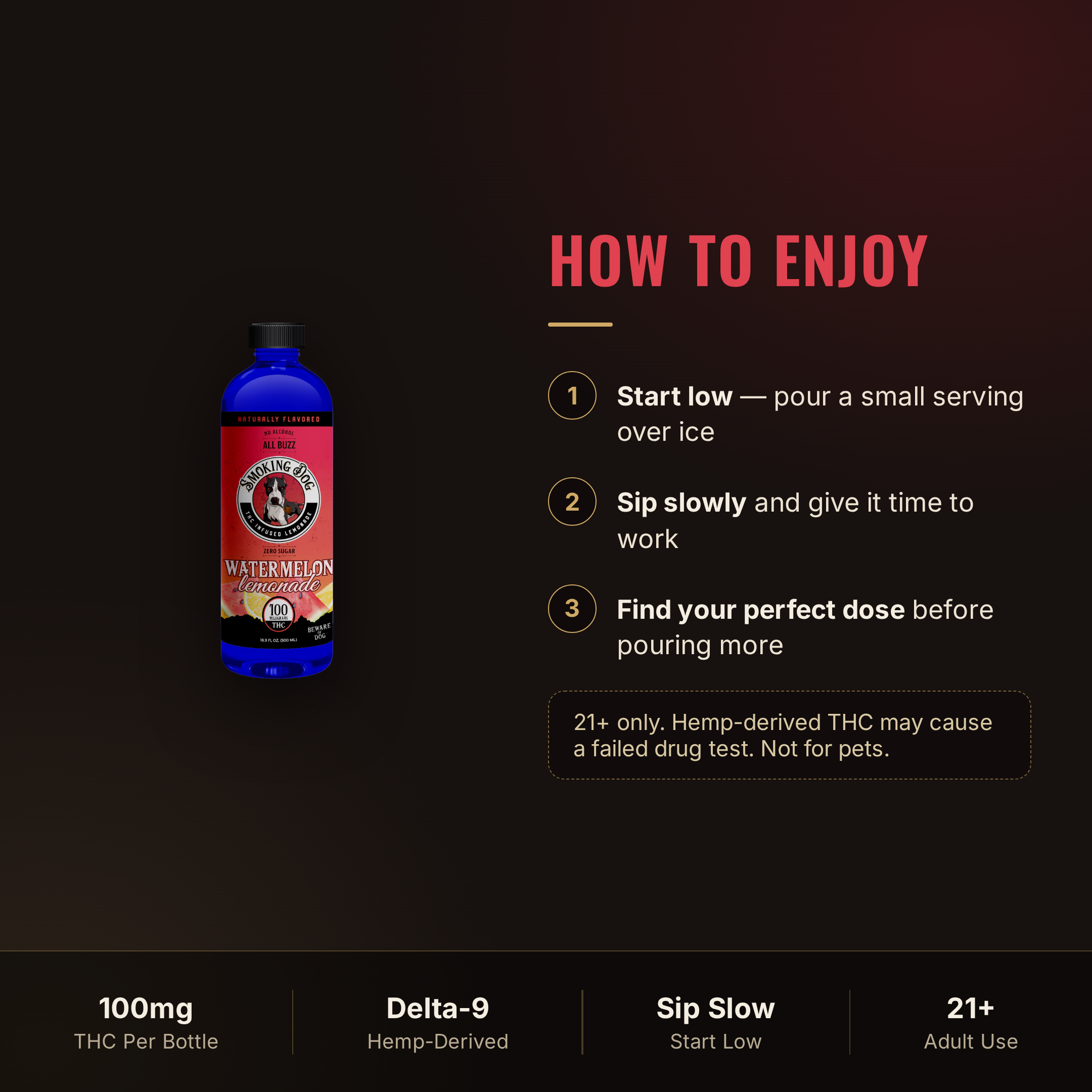 How to enjoy Smoking Dog Watermelon Lemonade: start low, sip slowly