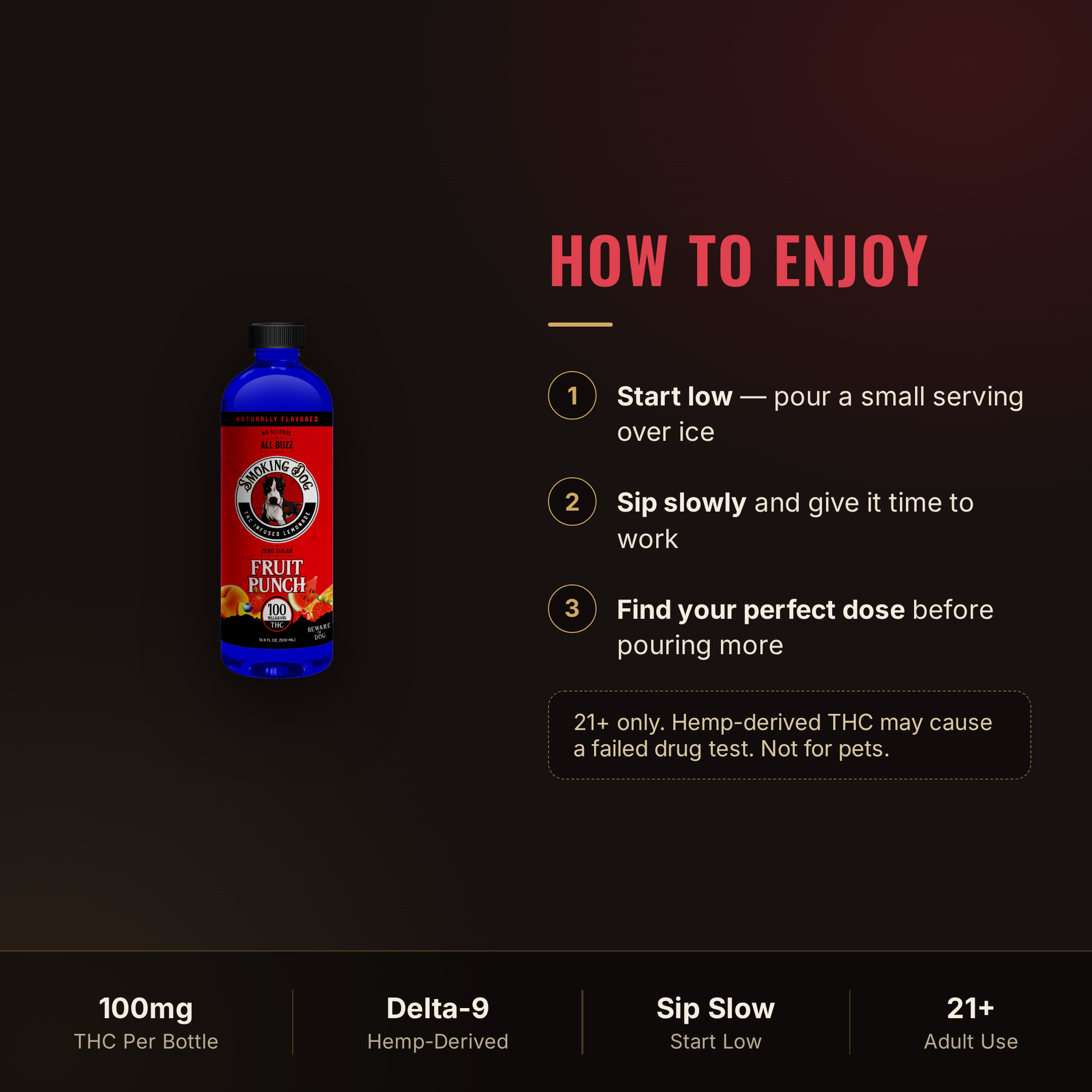 How to enjoy Smoking Dog Fruit Punch: start low, sip slowly