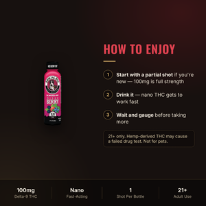 How to enjoy Smoking Dog Mixed Berry THC shot: dosing guidance