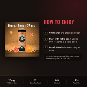 How to enjoy Smoking Dog Orange Cream THC seltzer: serving guidance