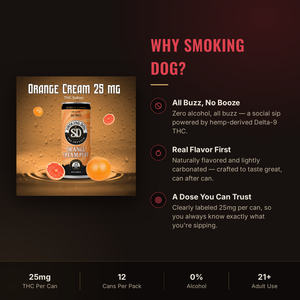 Why choose Smoking Dog Orange Cream THC seltzer