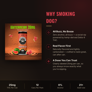Why choose Smoking Dog Watermelon THC seltzer