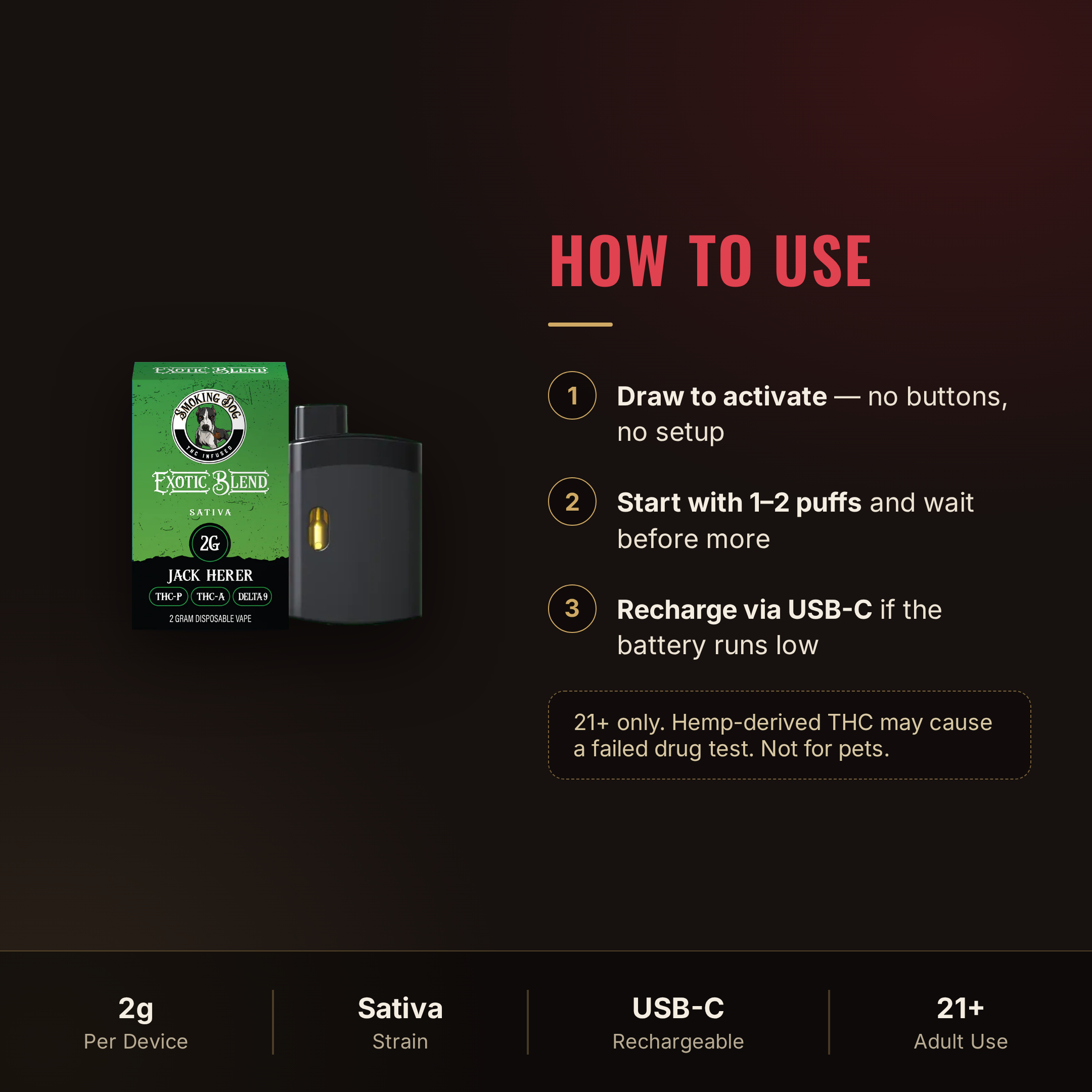 How to use Smoking Dog Jack Herer disposable vape