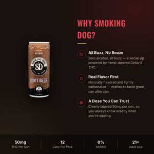 Why choose Smoking Dog Root Beer THC soda