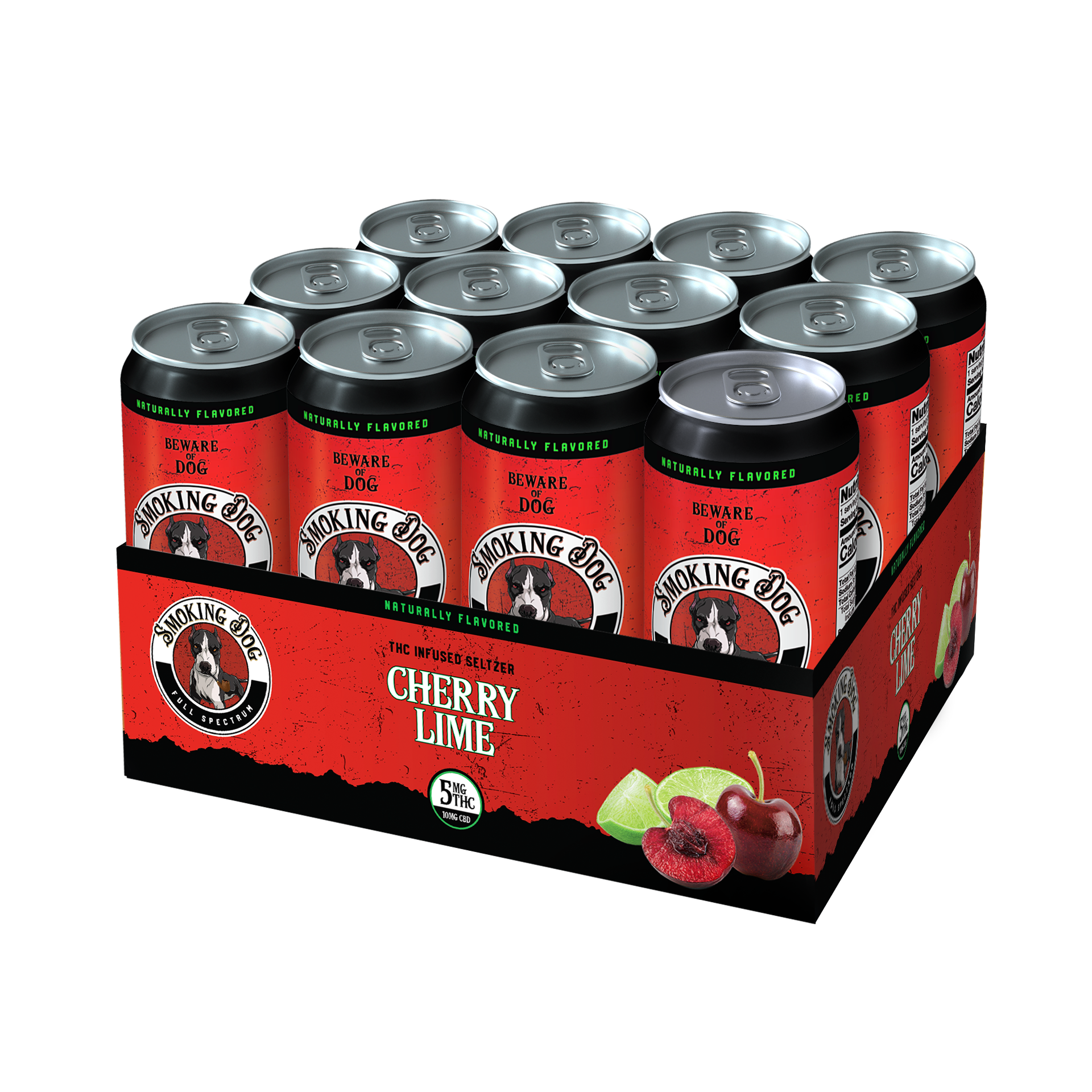 12Pack Smoking Dog Cherry Lime Tray